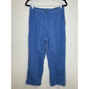 Draper's and Damon's Blue Cropped Pants with stripes